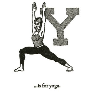Y is for Yoga - letterpress print