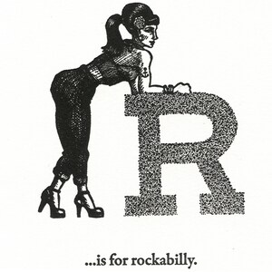 R es para Rockabilly - impresión de letras