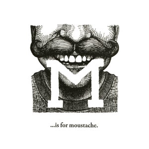 M é para bigode - impressão tipográfica original