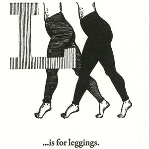 L es para Leggings - impresión de letras