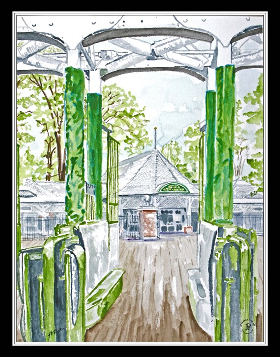 Starting Gate 16x Double Matting Decorative Print Etsy