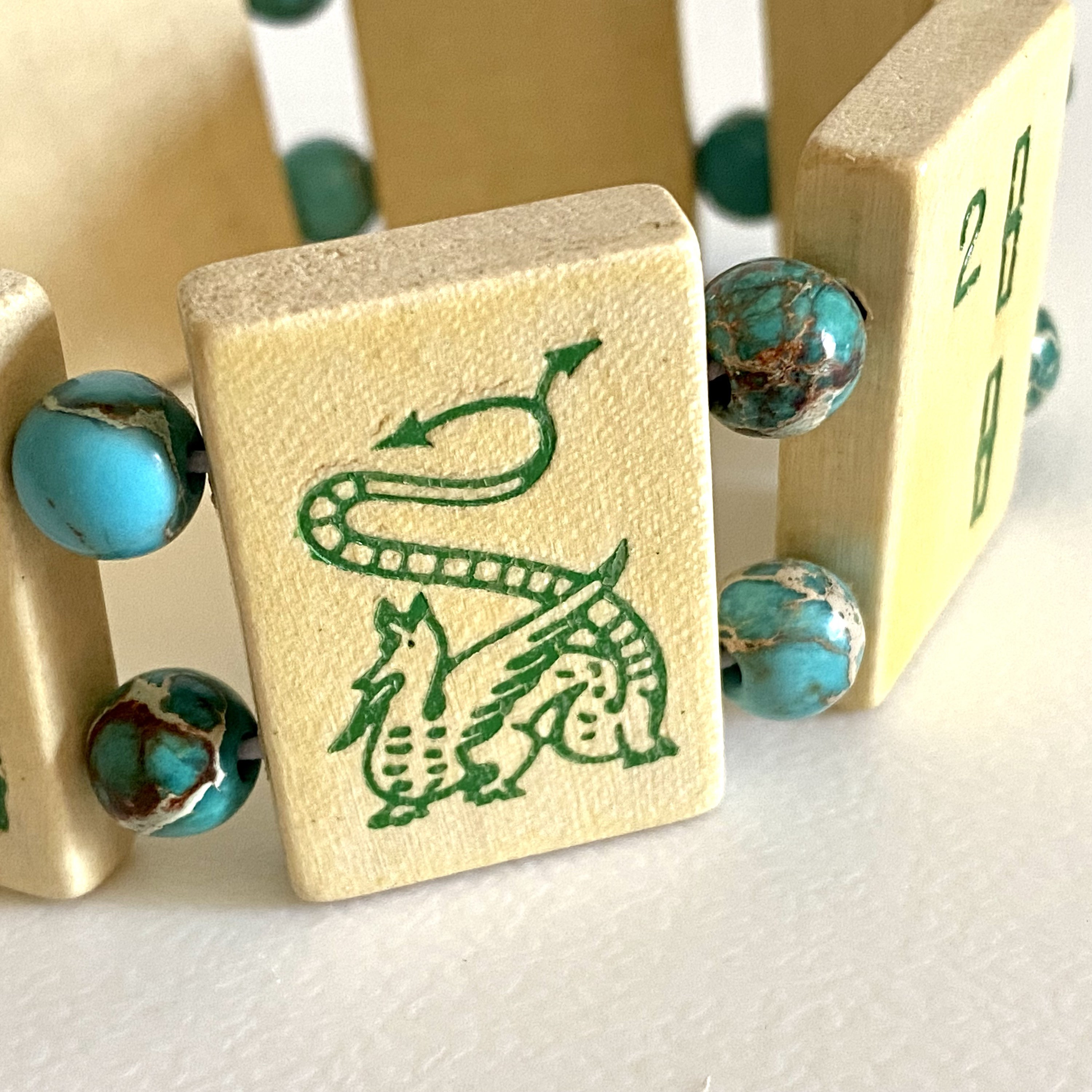 ご*！様 Vintage 90’s Bone Bracelet Mahjong Vintage 90's Bone Bracelet Mahjong