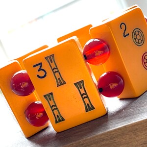 1940s Butterscotch Bakelite Mah Jongg Magnet