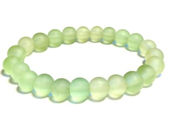 Pale Green Sea Glass Bracelet