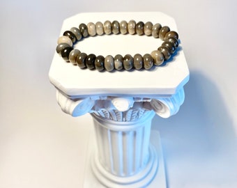 Gray Agate Stretch Bracelet