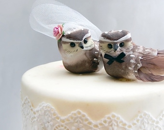 Barn Owl Wedding Cake Topper for Anniversary Engagement or Rehearsal Dinner