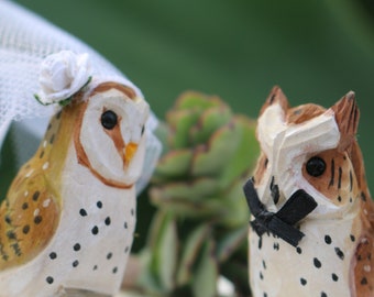 Barn Owl Wedding Cake Topper for Anniversary Engagement or Rehearsal Dinner