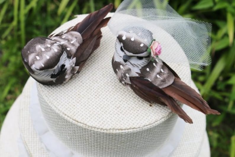 Barn Owl Wedding Cake Topper for Anniversary Engagement or Rehearsal Dinner image 6
