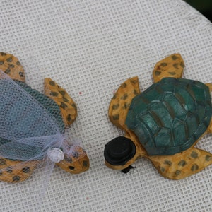 Sea Turtles Wedding Cake Topper for Beach or Destination Wedding Customized Carved Wood Keepsake image 7