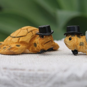 Sea Turtles Wedding Cake Topper for Beach or Destination Wedding Customized Carved Wood Keepsake