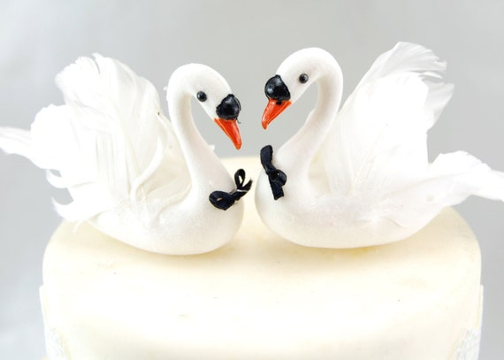 Pastel de cisne Topper Novia & Novio para boda en el lago - Etsy España