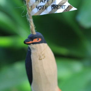Custom Penguin Ornament for Christmas or Birthday Gift