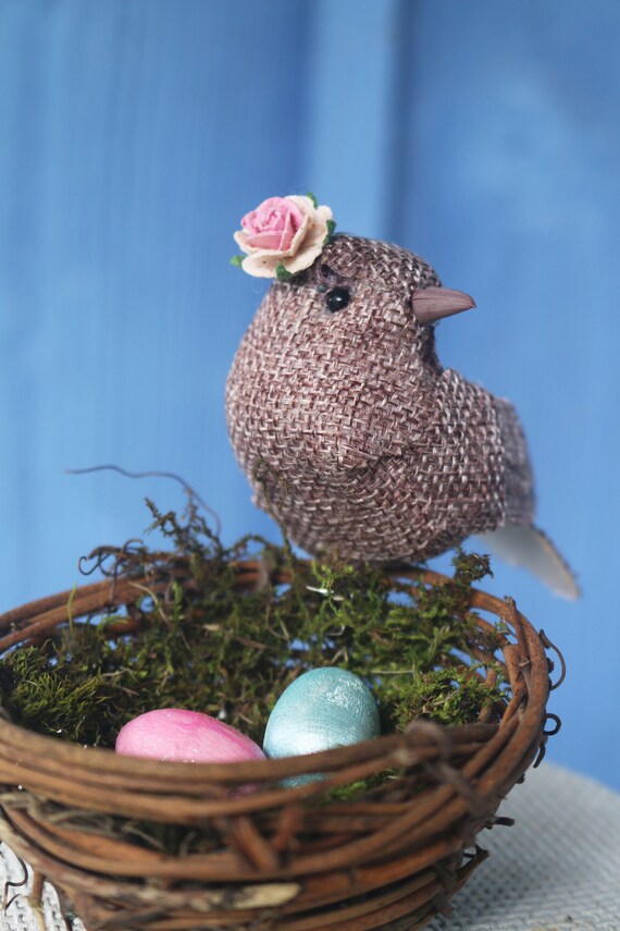 Maman Oiseau De Gâteau Pour Shower De Bébé Ou Sexe Révèlent Gâteau Twin œufs Dans Un Nid De Brindille