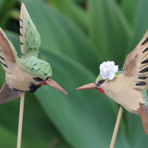 Green Hummingbird Gay Wedding Cake Topper Rustic "Groom & Groom" Love Birds 