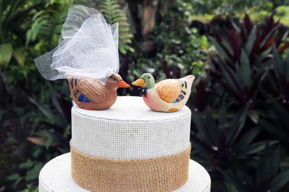 Wedding Cake Topper Birds in Gold-18