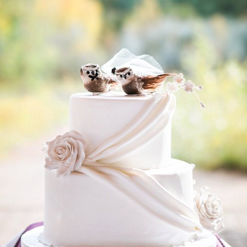 Barn Owl Wedding Cake Topper for Anniversary Engagement or Rehearsal Dinner image 5