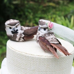 Barn Owl Wedding Cake Topper for Anniversary Engagement or Rehearsal Dinner image 7