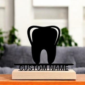Custom Tooth Name Plaque, Personalized Dental Name Sign, Dentist Office Decor, Tooth Fairy Gift, Custom Name Sign for Kids or Adults