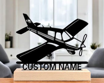 Custom Airplane Name Plaque, Personalized Aviation Metal Sign, Pilot Room Decor, Travel Themed Name Sign for Kids, Gift for Plane Lovers