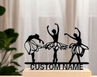 Ballet Name Plaque, Custom Ballerina Wall Sign, Personalized Name Sign for Girls, Dancer Room Decor, Ballet Gift Idea, Custom Gift For Her