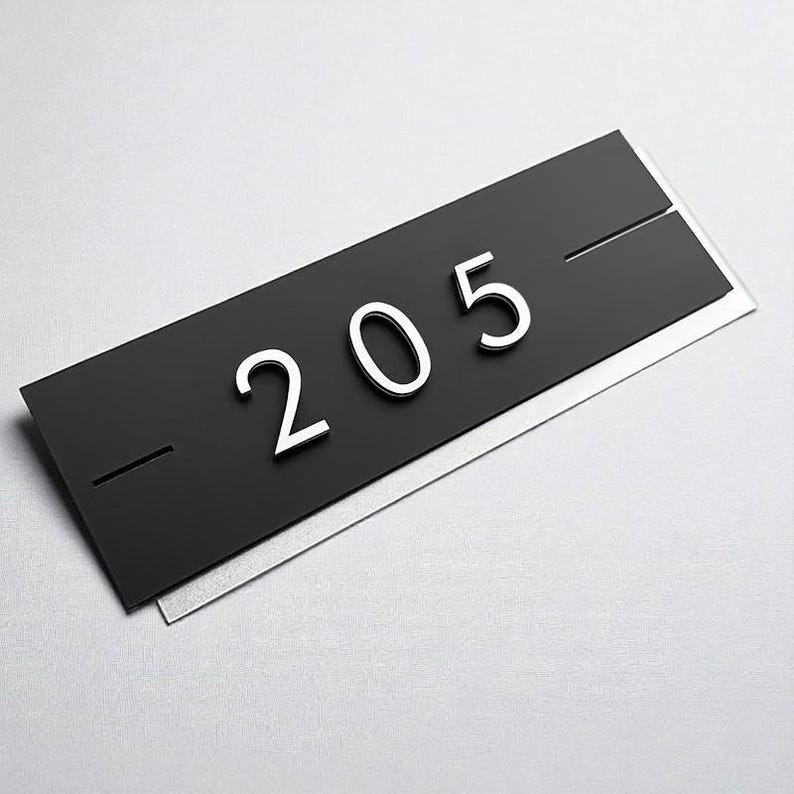 Projecting Wall Sign Numbers Modern Wall Sign, Personalized Acrylic Number Plaque, Custom Door Sign ...