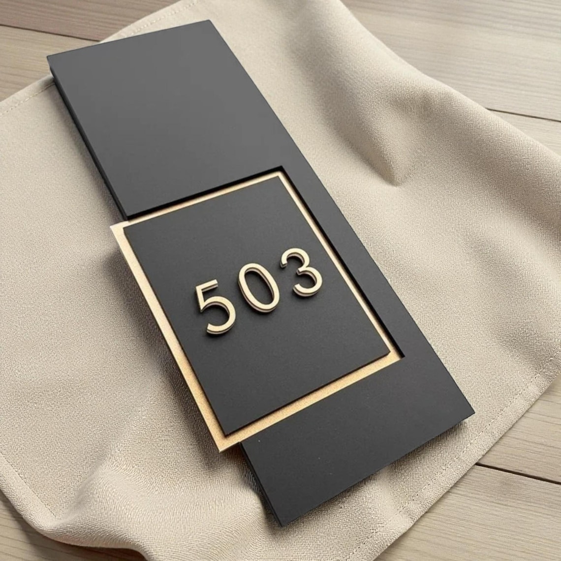 Modern Acrylic Room Number Sign, Custom Door Plaque for Home or Office ...