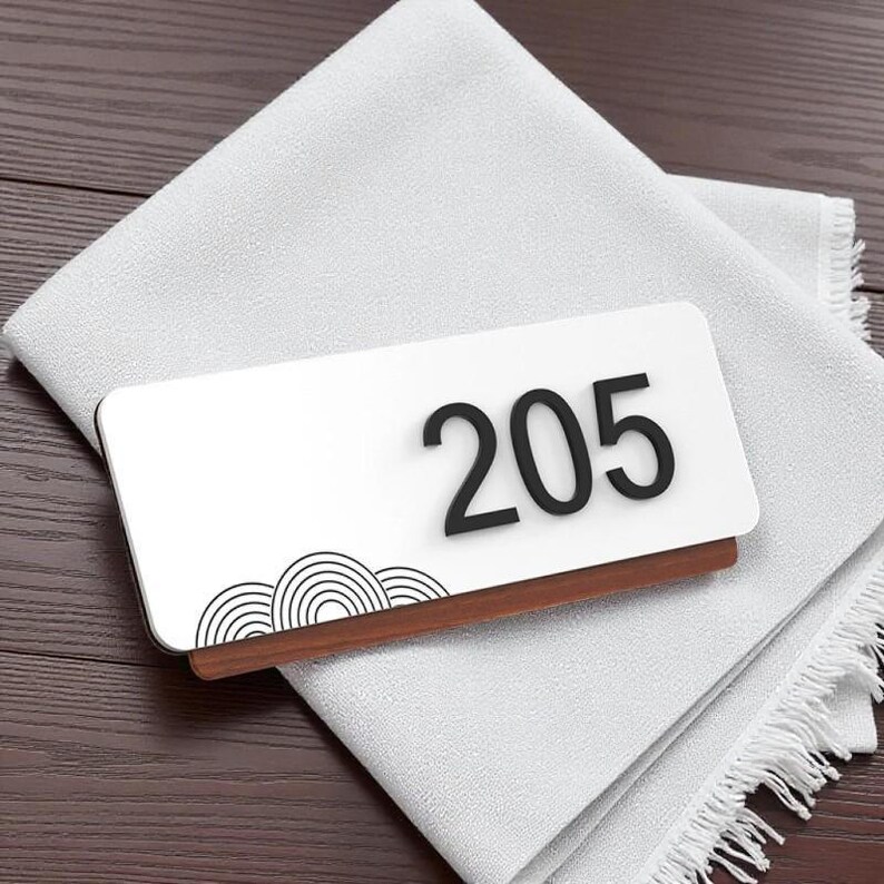 Custom Acrylic Number Plaque, Personalized Door Sign, Modern Wall Sign ...