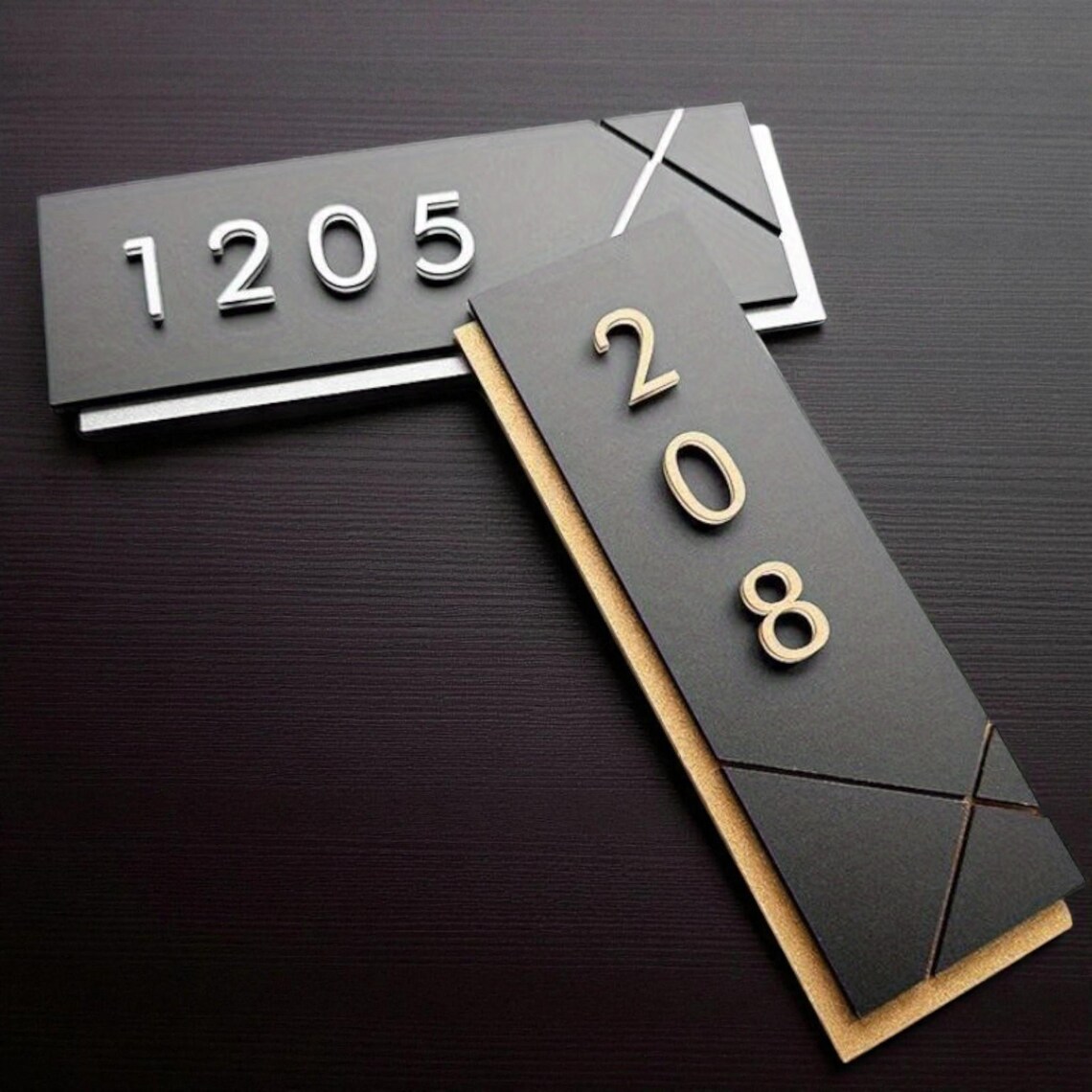 Personalized Gift Door Sign, Custom Acrylic Number Plaque, Modern Wall ...