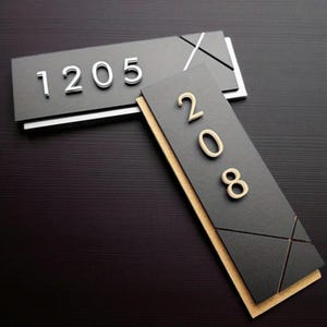 Personalized Gift Door Sign, Custom Acrylic Number Plaque, Modern Wall Sign for Home or Office, Minimalist Address Display, Mothers Day Gift
