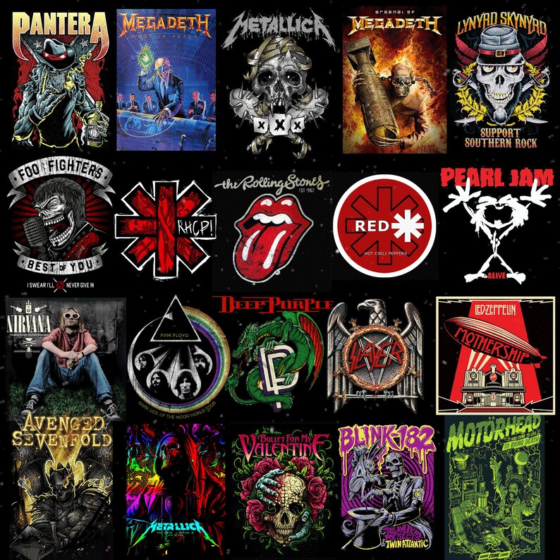 100 Rockband Halftone PNG Graphic Design Print on Demand Tshirt Design