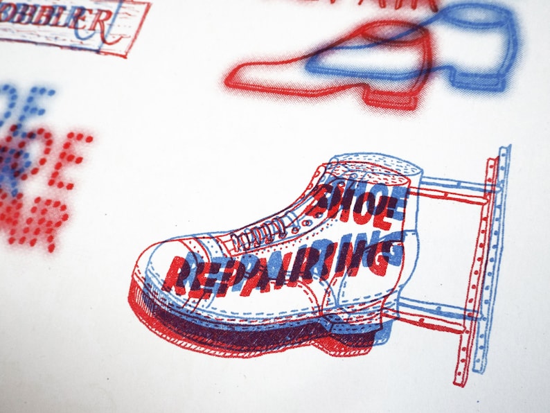 A Drunkship of Cobblers Collective Noun No. 7 risograph print image 4