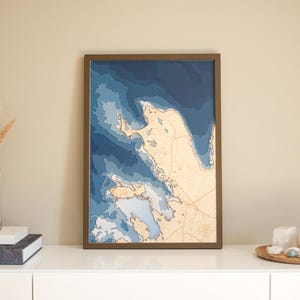 TimberTale™ Personalisiertes Geschenk zum 1. Jahrestag - Benutzerdefinierte Holzkarte von jedem Ort, Romantische Wandkunst, Geschenk für Sie / Ihn