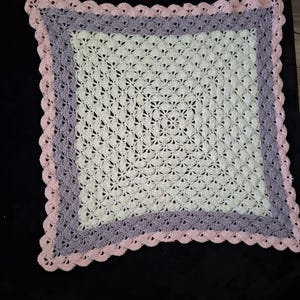 Baby girls crochet blanket