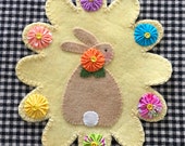 Bunny Wool Penny Rug