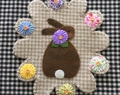 Bunny Wool Penny Rug