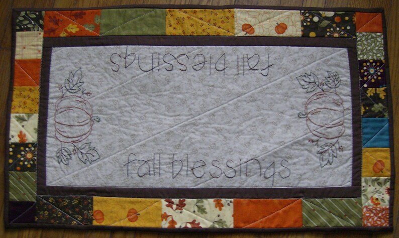 Fall Blessings Quilted Tablerunner