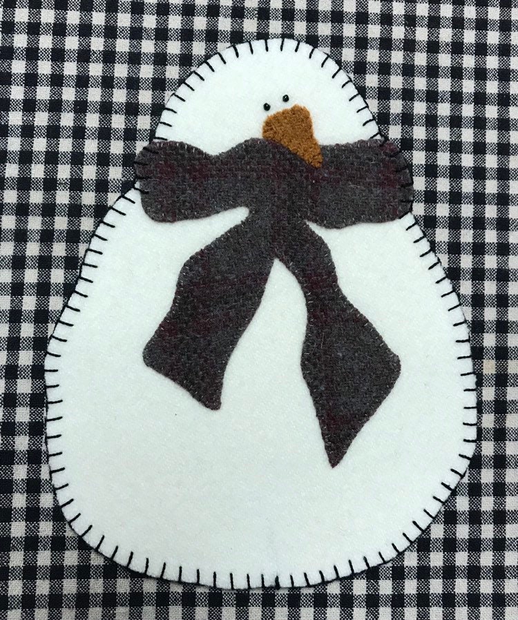 Alfombra de taza de muñeco de nieve de lana | Etsy