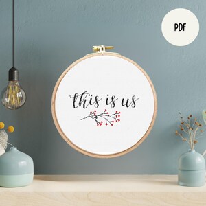 This is Us Cross Stitch Pattern, Digital cross stitch, Cross stitch PDF, home decor, wall decor, download PDF