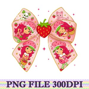 NEU! Kokette Erdbeere und Freunde Charaktere, Beere Süßes Mädchen Cartoon Kinder PNG, Beste Freunde für immer, Mädchen Geburtstag Png, Urlaubsstimmung