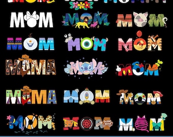 15+ Mother&#39;s Day Png, Mama Cartoon Movie Png Bundle, Gift For Mom Png, Cartoon Mother’s Day Png, Gift For Family Vacation Png, Cartoon Mom