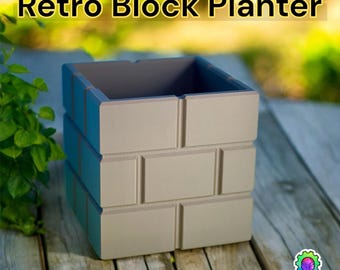 Super Mario - Retro Brick Planters, Flower Pots | Office Decor | Home Decor