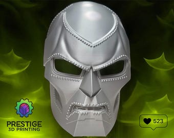 Máscara de cosplay del Dr. Doom, inspirada en Robert Downey Jr., réplica de la película