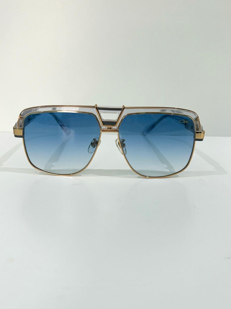CAZAL Sunglasses, Mod 991 Vintage Full Crystal & Gold Half Frame With