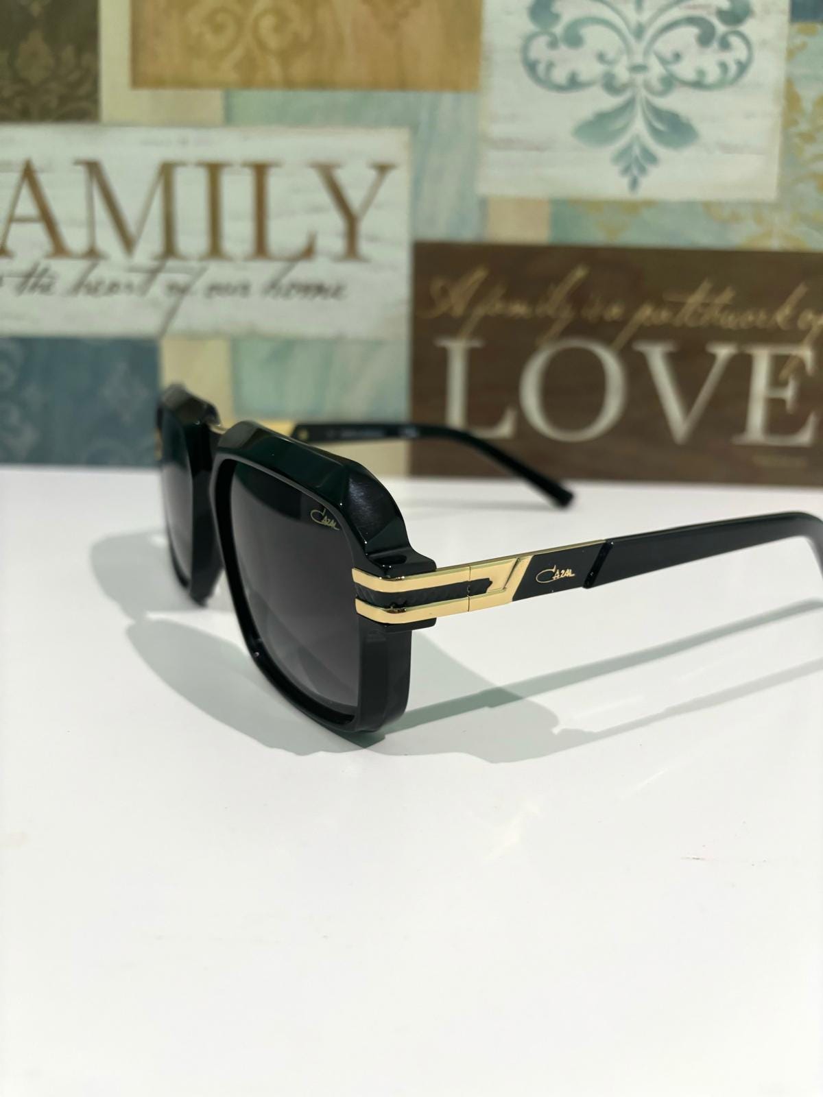 Cazal Gold Frame Black Lens Sunglasses Cazal 665 Sunglasses Black Gold Luxury Gradient Frame | ABC  main image 4