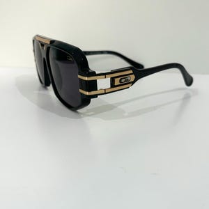 CAZAL Sunglasses, Mod 675 Vintage Black & Gold  Frame With Black  Lens Luxury Eyewear Men/ Women, Mother Day Gift, Summer Sunglasses Gift