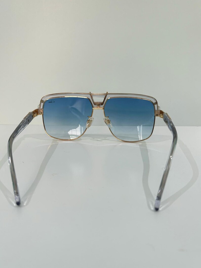 CAZAL Sunglasses, Mod 991 Vintage Full Crystal & Gold Half Frame With