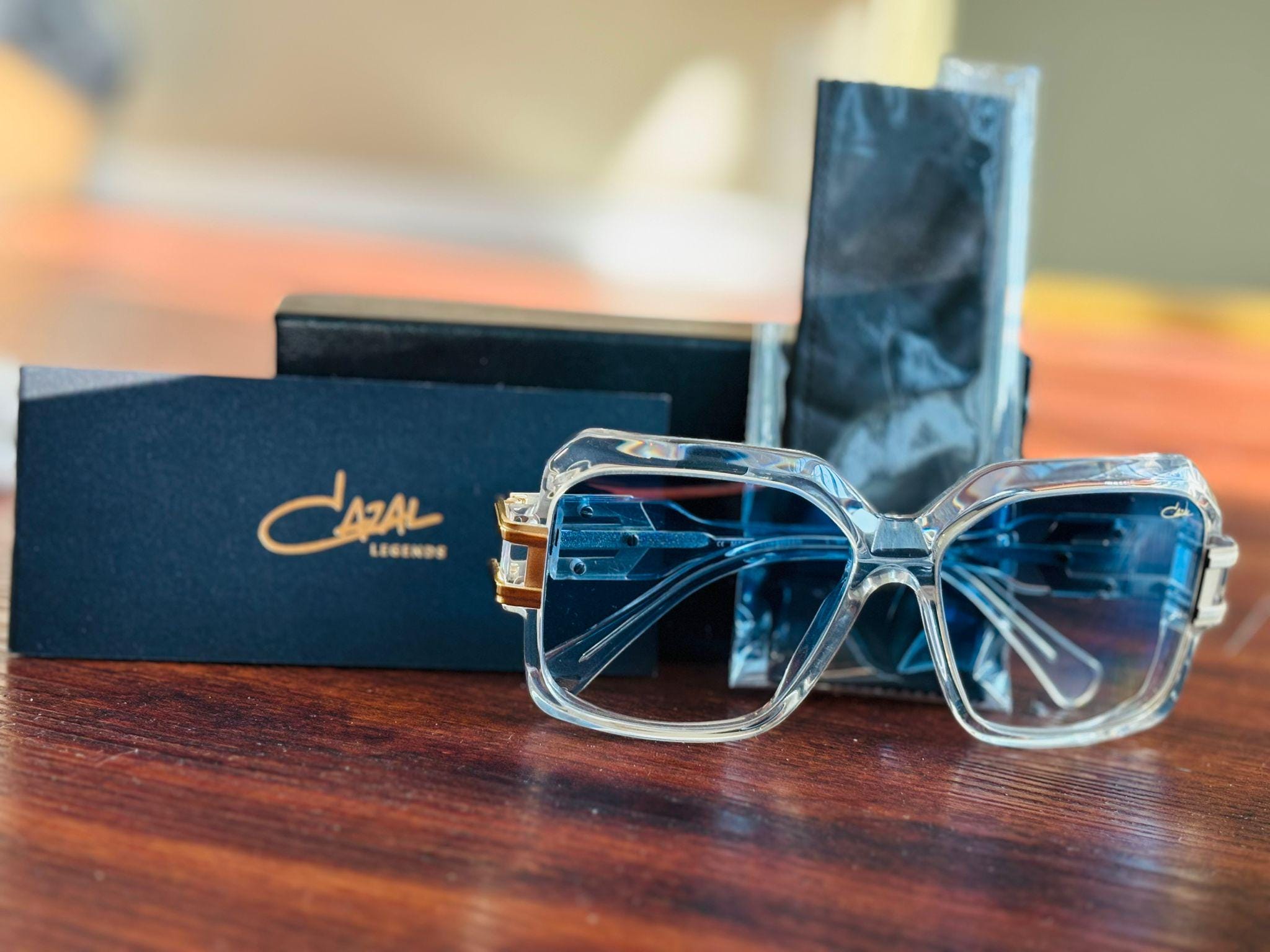Cazal Legends Cazal 623 Clear Sunglasses Cazal 623 Legends Gold
