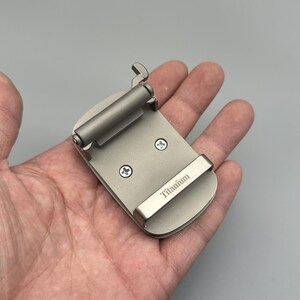 Pure Titanium Automatic Belt Buckle 3.5cm/3.8cm, Men's Premium Auto-Lock Clasp, Hypoallergenic Dress Belt Hardware image 7