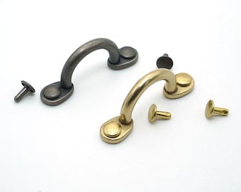 Vintage-Style Solid Brass D-Ring, 22mm Arch Bridge Strap Holder for Field Bag & Pepper Salt Rucksack, Antique Hardware