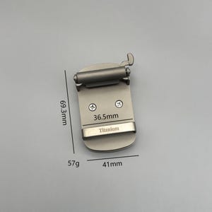 Pure Titanium Automatic Belt Buckle 3.5cm/3.8cm, Men's Premium Auto-Lock Clasp, Hypoallergenic Dress Belt Hardware image 2